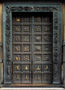サンジョヴァンニ洗礼堂の南の扉、1336年（青銅）